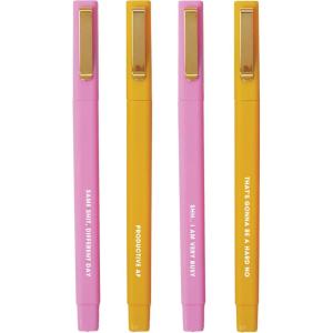 image:imageCR Gibson Novelty Ball Point Ink Pens  Humorous Sayings in White Font  Pink amp Orange  4 Pack  Funny Writing Instruments NP9255051 Count Pack of 1