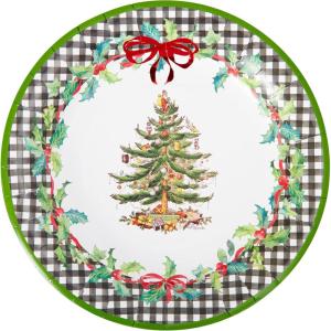 image:imageCR Gibson Spode Nutcracker Lunch Plates  Festive Paper Plates for Holiday Parties Christmas Tableware 8Count 8 Diameter