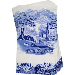 image:imageCR Gibson TW1225755 Spode Blue Italia Disposable Paper Dinner Plates 1025 Diameter Multicolor 8 PiecesDinner Napkins
