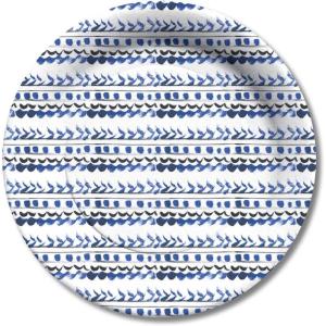image:imageXampO Paper Goods Decorative Blue and White Small Disposable Paper Plates 8 ctDessert Plates