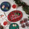 image:imageCR Gibson Holiday Plate Set for Dinners and Parties Plaid Reusable Melamine 4 Count 9 Diameter QAPS224058 ChristmasColorful Plaid
