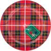 image:imageCR Gibson Holiday Plate Set for Dinners and Parties Plaid Reusable Melamine 4 Count 9 Diameter QAPS224058 ChristmasColorful Plaid