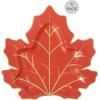image:imageCR Gibson Harvest Leaf Shape Disposable Thanksgiving Paper Lunch Plates for Parties 8Count 8 Diameter8 Diameter
