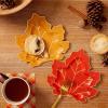 image:imageCR Gibson Harvest Leaf Shape Disposable Thanksgiving Paper Lunch Plates for Parties 8Count 8 Diameter8 Diameter