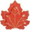 image:imageCR Gibson Harvest Leaf Shape Disposable Thanksgiving Paper Lunch Plates for Parties 8Count 8 Diameter8 Diameter