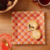 image:imageCR Gibson Harvest Plaid Disposable Thanksgiving Paper Dinner Plates for Parties 8Count 105 Square