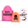 image:imageC R Gibson ADHT25263 Kailo Chic Acrylic Tombstone Halloween Decorations Sizes Vary Pink and Coral 3 PiecesPink  Coral