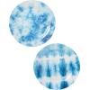 image:imageCR Gibson QAPS224471 Americana Tie Dye Reusable Melamine Plate Set 9 Diameter Blue 4pcs