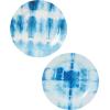 image:imageCR Gibson QAPS224471 Americana Tie Dye Reusable Melamine Plate Set 9 Diameter Blue 4pcs
