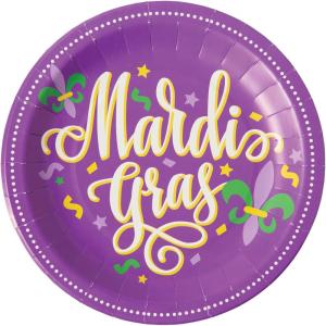 image:imageCR Gibson Mardi Gras Dinner Plate 8 Count TW1225386