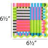 image:imageCR Gibson TW725648 Bold Stripe Die Cut Disposable Paper Lunch Napkins 6 x 6 Multicolor 20 PiecesBold Stripe