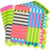 image:imageCR Gibson TW725648 Bold Stripe Die Cut Disposable Paper Lunch Napkins 6 x 6 Multicolor 20 PiecesBold Stripe