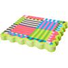 image:imageCR Gibson TW725648 Bold Stripe Die Cut Disposable Paper Lunch Napkins 6 x 6 Multicolor 20 PiecesBold Stripe