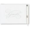 image:imageCR Gibson White and Silver Wedding Guest Book for 500 Guests Pen Included 975 W x 7 H