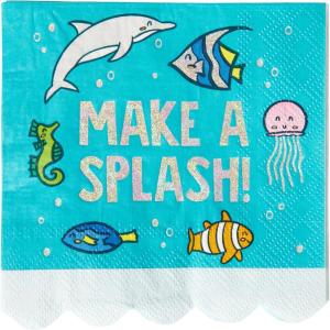 image:imageCR Gibson TW425648 Bold Stripe Disposable Paper Cocktail Napkins 5 x 5 Multicolor 20 PiecesUnder the Sea