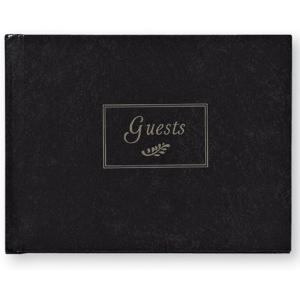 image:imageCR Gibson White Sands Customizable Wedding Guest Book 94 pgs 9 x 7Black