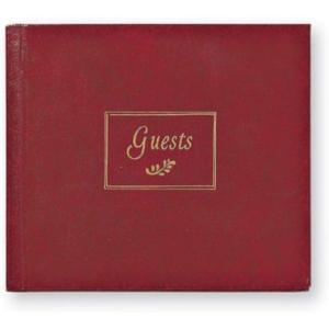 image:imageCR Gibson White Sands Customizable Wedding Guest Book 94 pgs 9 x 7Burgundy