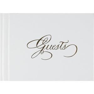 image:imageCR Gibson White Sands Customizable Wedding Guest Book 94 pgs 9 x 7Gold