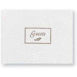 image:imageCR Gibson White Sands Customizable Wedding Guest Book 94 pgs 9 x 7White