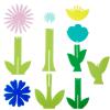 image:imageC R Gibson Kailo Chic Acrylic Flower Home Decorations Sizes Vary Pink and Coral 3 PiecesBlue  Lavender  Teal