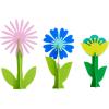 image:imageC R Gibson Kailo Chic Acrylic Flower Home Decorations Sizes Vary Pink and Coral 3 PiecesBlue  Lavender  Teal