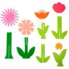 image:imageC R Gibson Kailo Chic Acrylic Flower Home Decorations Sizes Vary Pink and Coral 3 PiecesPink  Coral
