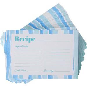 image:imageCR Gibson Recipe Binders  3Ring Binder for Recipes Tabbed Dividers Pocket Page Inserts and Recipe Cards 9 x 94 Coastal KitchenRecipe Cards