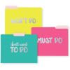 image:imageCR Gibson Multicolored Wont Do Must Do Dont Want to Do Cute File Folders 115 L x 95 W 9 File FoldersNeon