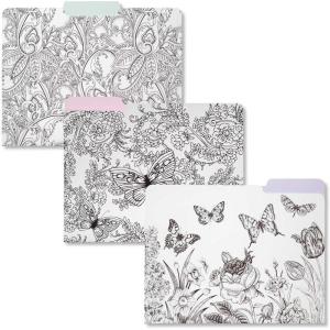 image:imageCR Gibson 9Count Coloring File Folders Earth Laughs Flowers COCF16889