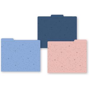 image:imageCR Gibson Colored Star Constellation File Folders 9pc 115 W x 95 H 9 folders