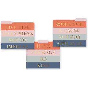 image:imageCR Gibson Live Life File Folders 9pc 115 W x 95 H