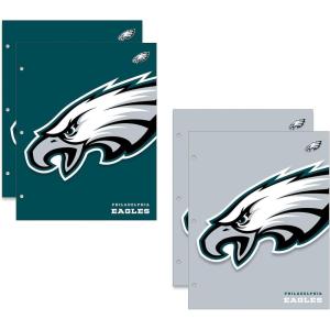 image:imagePhiladelphia Eagles NFL 2Pocket School Folders 4 Pack 95 x 12