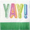 image:imageCR Gibson Yay Holographic Foil Beverage 3Ply Napkins 20Count 5