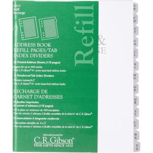 image:imageCR Gibson Blank Address Book Refills 3 Ring Address Book 55 pgs