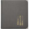 image:imageCR Gibson Gray Leatherette Lined Recipe Notebook 11 x 12