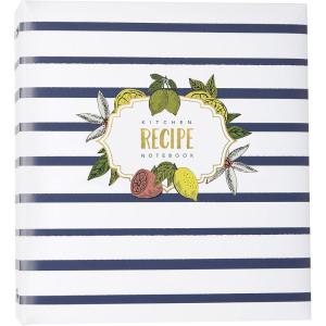 image:imageCR Gibson Lemon Drop Striped Recipe Binder 9 x 95 20 pgs