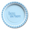 image:imageCR Gibson 105 Paper Boy Oh Boy Blue Baby Shower Dinner Plates 8 CountBoy Oh Boy