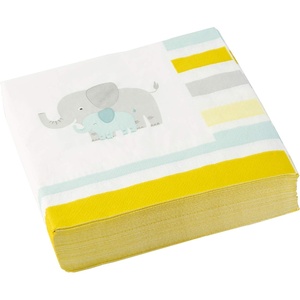 image:imageCR Gibson Mom and Baby Elephant Dessert and Luncheon Napkins 40pc 65 W x 65 L