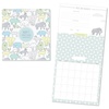 image:imageCR Gibson Animal Themed Slim Photo Journal Album for Babies and Newborns by DwellStudio 9 W x 8875 H 80 PagesFirst Year Calendar