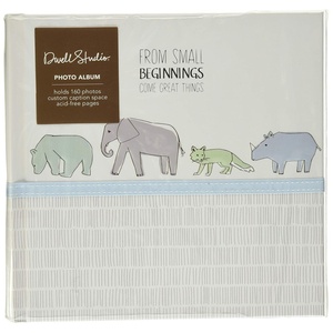 image:imageCR Gibson Animal Themed Slim Photo Journal Album for Babies and Newborns by DwellStudio 9 W x 8875 H 80 PagesSlim Photo Album