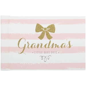 image:imageCarters BP7314075 Pink White and Gold Mini Baby Photo Album Brag Book 60 Pages