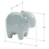 image:imageCarters BB123443 Elephant Ceramic Piggy Bank for Kids 81 W x 68 H