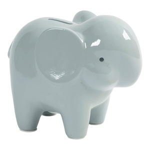 image:imageCarters BB123443 Elephant Ceramic Piggy Bank for Kids 81 W x 68 H
