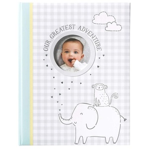 image:imageCarters MB223284 Our Greatest Adventure Gender Neutral Baby Memory Book with Gift Box 48 Pages 875 W x 1125 H