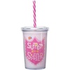 image:imageCR Gibson Insulated Drink Tumblers  Super Kids Double Walled Acrylic Tumbler with Lid amp Straw 10Ounce Big BrotherPink  Big Sister