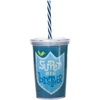 image:imageCR Gibson Insulated Drink Tumblers  Super Kids Double Walled Acrylic Tumbler with Lid amp Straw 10Ounce Big BrotherSuper Big Brother