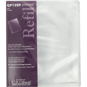 image:imageCR Gibson Deluxe Recipe Book Sheet Protector Refill 20pc 925 x 1125