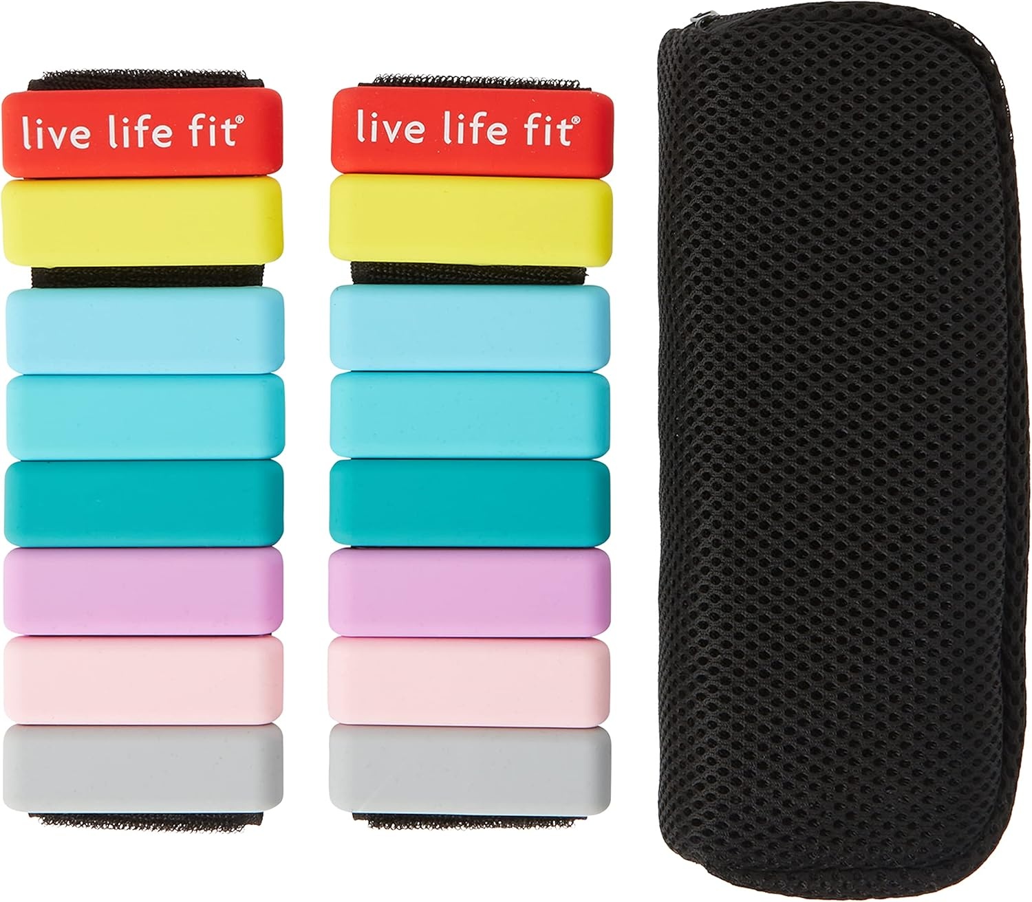 image:imagefitlosophy FAW24438 Adjustable 1Pound Ankle and Wrist Weights for Home Workouts Multicolored 2pcs