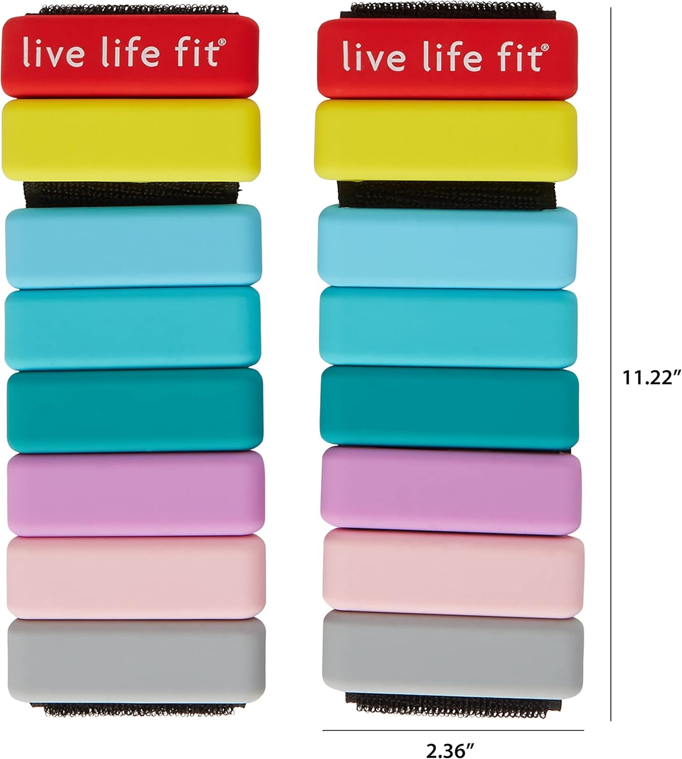 image:imagefitlosophy FAW24438 Adjustable 1Pound Ankle and Wrist Weights for Home Workouts Multicolored 2pcs