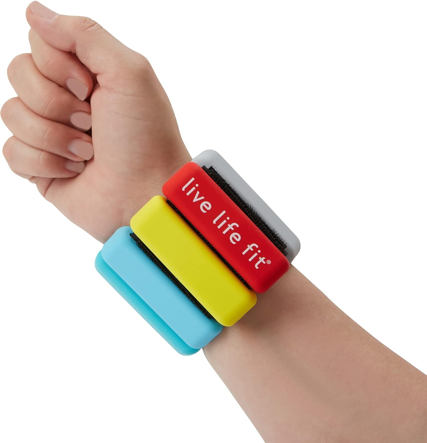 image:imagefitlosophy FAW24438 Adjustable 1Pound Ankle and Wrist Weights for Home Workouts Multicolored 2pcs